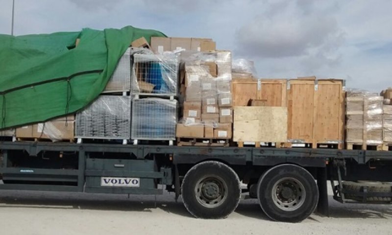 המשאית שנתפסה בכרם שלום [צילום: דוברות מתפ״ש]