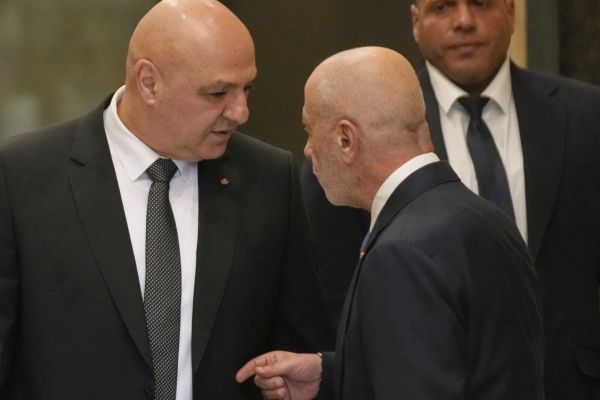 הנשיא ג'וזף עאון. הוביל את ההחלטה נגד חיזבאללה [צילום: חוסיין מאלה/AP]