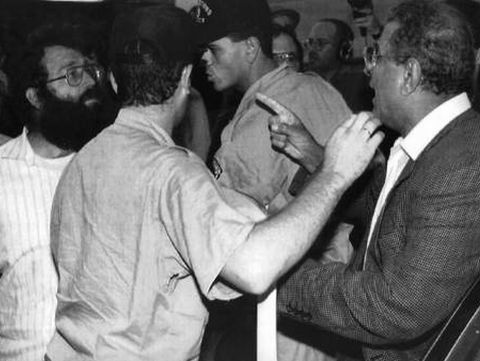 בעימות עם ברוך מרזל במעבר ארז [AP]