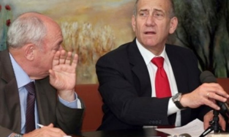 אולמרט ובר-און [צילום ארכיון: AP]