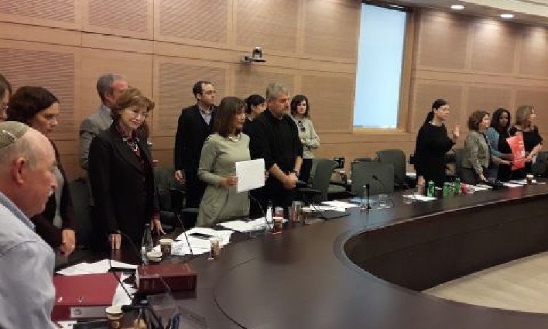 מחאת ח"כים בנושא הנרצחות [צילום: דוברות הכנסת]