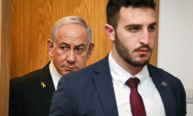 נתניהו היום בבית המשפט [צילום: גדעון מרקוביץ, פול]