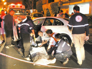 זירת האירוע [צילום: יואב וייס משטרת תל אביב]