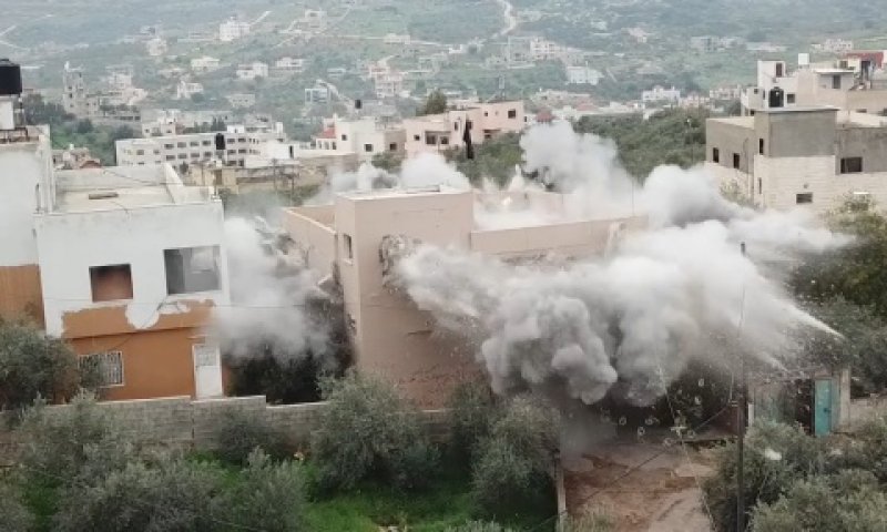 הריסת הבתים בשומרון, היום [צילום: דובר צה"ל]