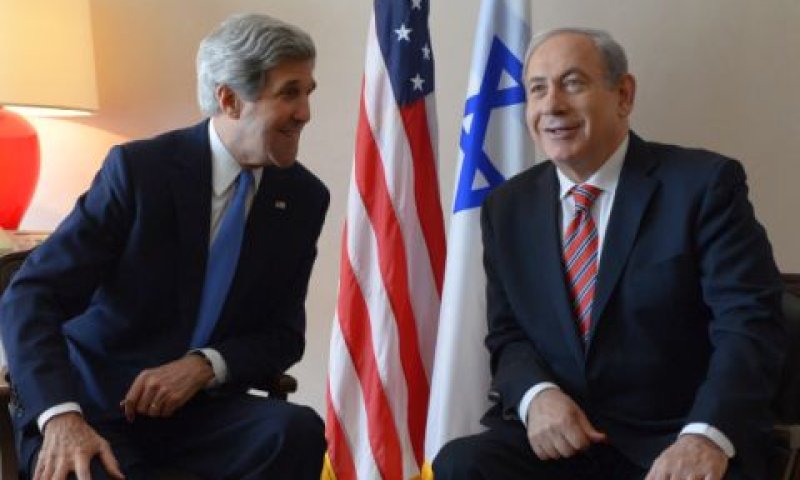 נתניהו וקרי. שיחות פורות [צילום: פלאש 90]