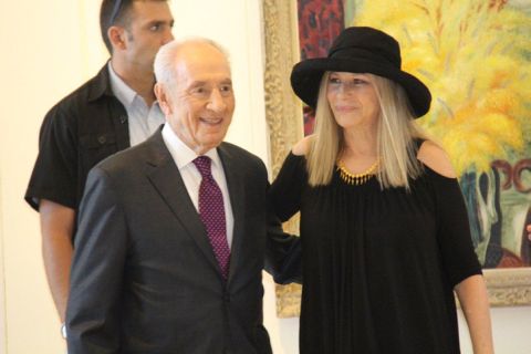 עם ברברה סטרייסנד [צילום: יוסף אבי יאיר אנגל/לע"מ]