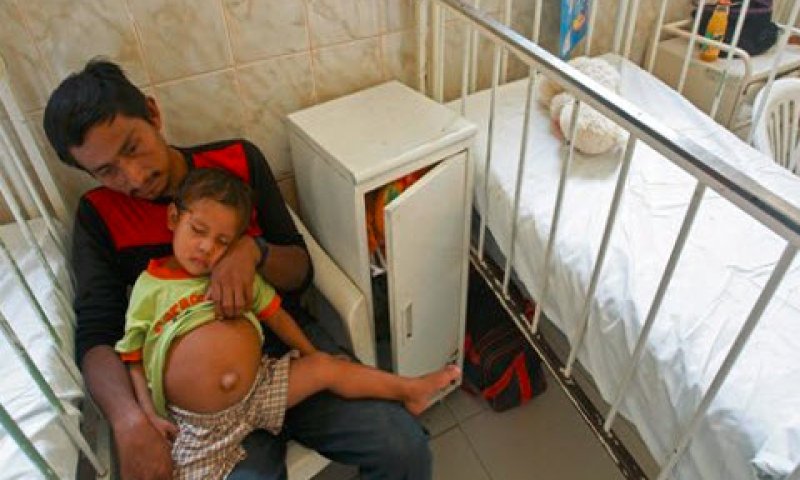 הפעוט איזבאק פקונדה. מקרה נדיר [צילום: AP]