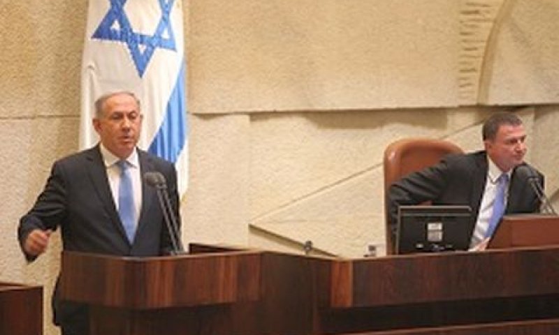 נתניהו בכנסת. כמו התראה לארגון פשע לפני פשיטה [צילום: דוברות הכנסת]