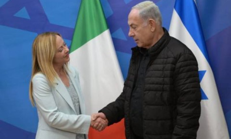 ראש הממשלה עם ג'ורג'ה מלוני [צילום: אבי אוחיון/לע"מ]