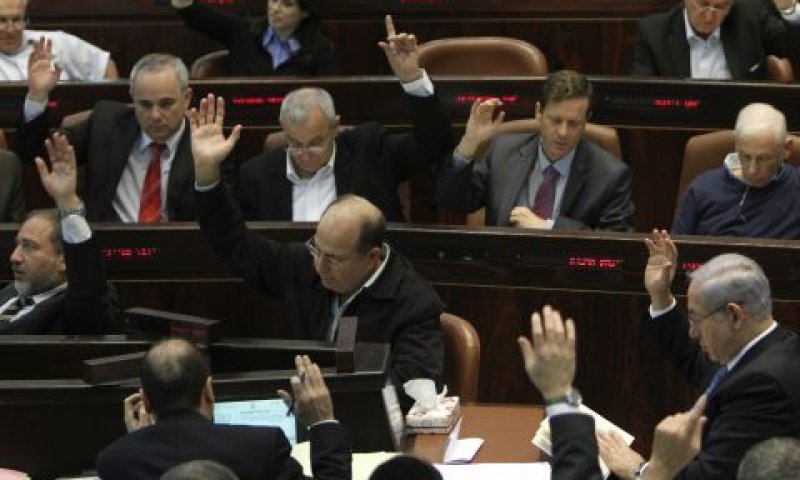 ההצבעה על תקציב דו שנתי 2012-2011 [צילום: פלאש 90]