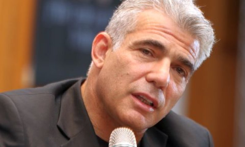 לפיד. 'לא' למו"מ עם החמאס [צילום: יוסי זמיר]