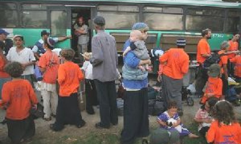 מראות הפינוי מגוש קטיף [צילום: AP]
