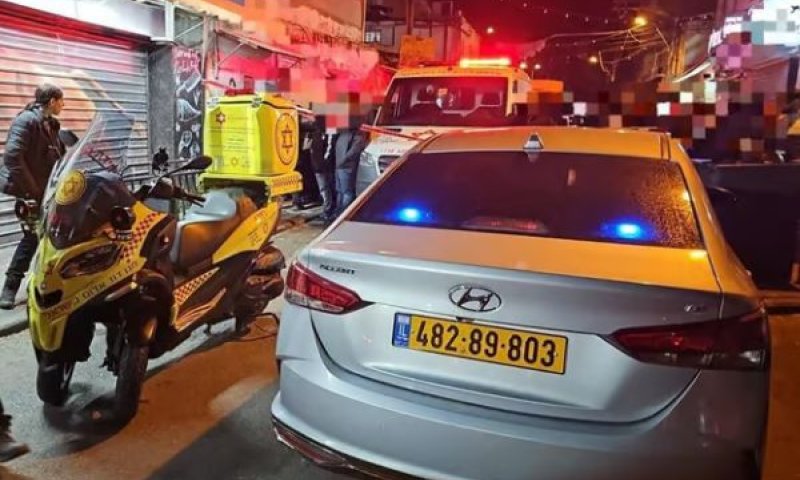 זירת הרצח ברמלה [צילום: מד"א]