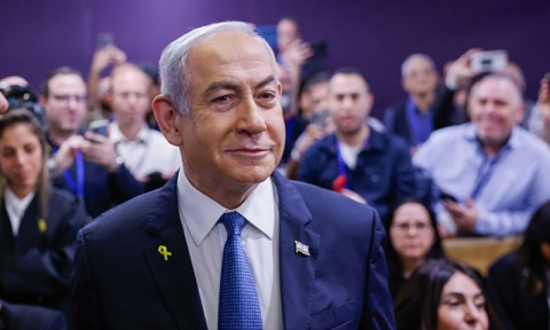 נתניהו היום בבית המשפט [צילום: ראובן קסטרו, פול]