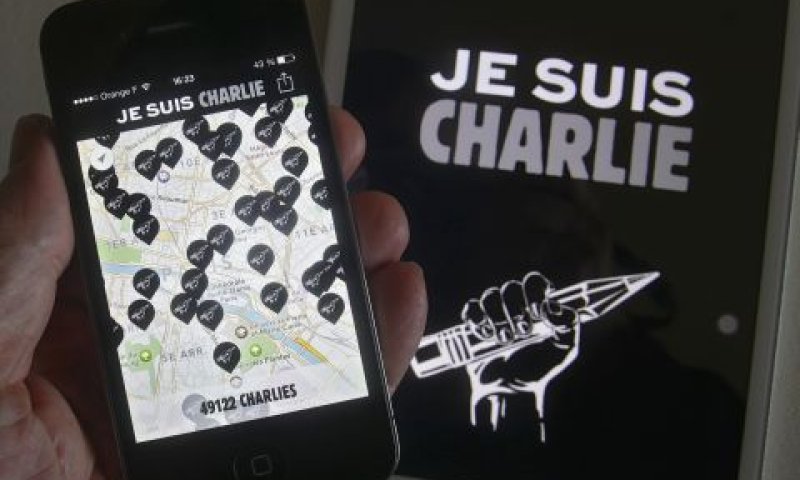 האפליקציה הכי עצובה בעולם. Je Suis Charlie [צילום: AP]