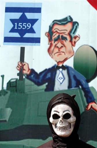 הפגנה בביירות נגד ההתערבות האמריקנית [AP]