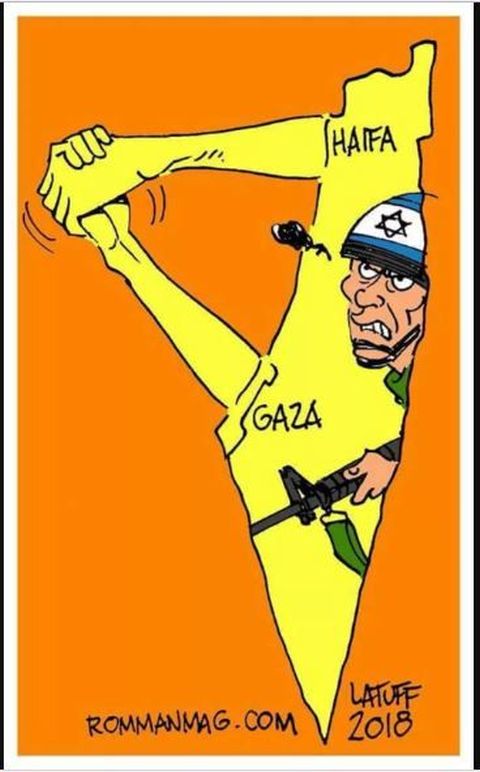 קריקטורת החמאס לכבוד אירועי היום