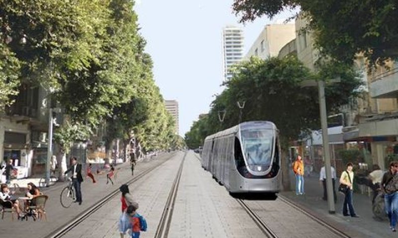 הדמיית המדרחוב ברחוב אלנבי