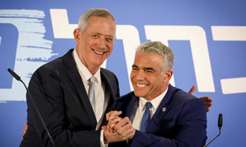לפיד וגנץ. רק אחד ישמש בתפקיד [צילום: נןעם רבקין פנטון/פלאש 90]