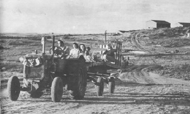 צריפים בודדים בלב שדות צהובים - היאחזויות ראשונות