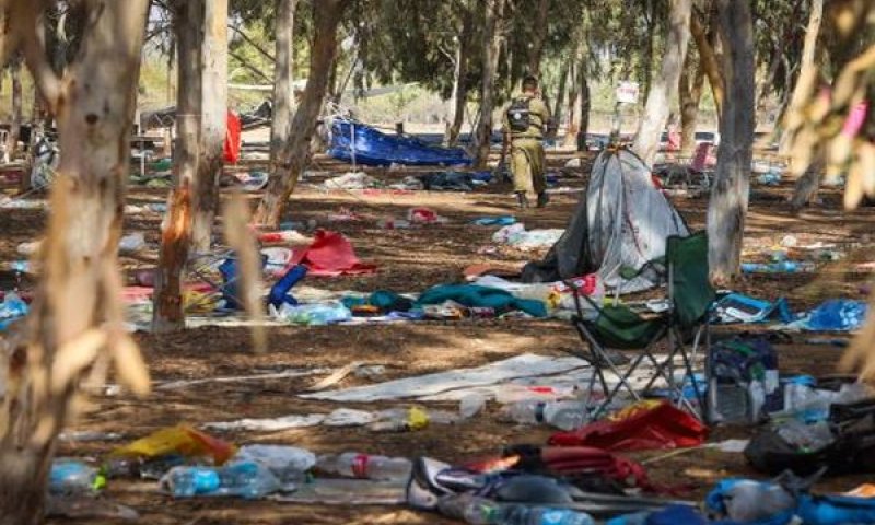 זירת הטבח במסיבת הנובה [צילום: יוסי זמיר/פלאש 90]