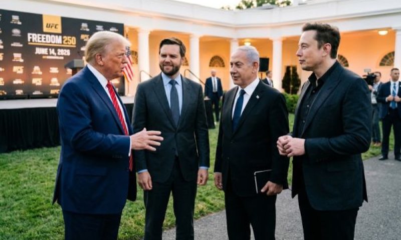 היחד לחיסול: טראמפ, ואנס, נתניהו, מאסק [עיבוד: AI]