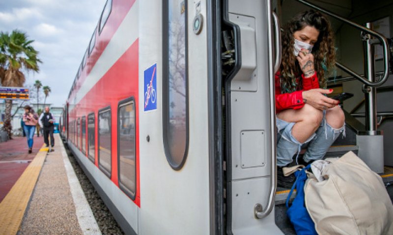 רכבת ישראל בצל הקורונה [צילום: יוסי אלוני/פלאש 90]
