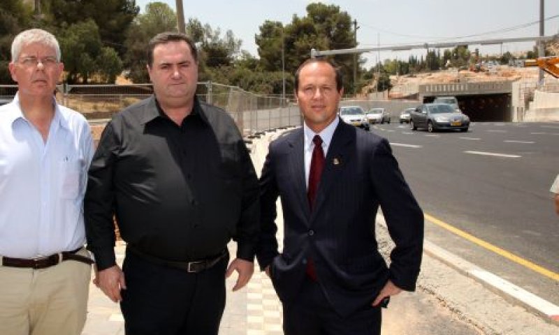 ניר ברקת, ישראל כ"ץ ואלכס ויסמן [צילום: ששון תירם]
