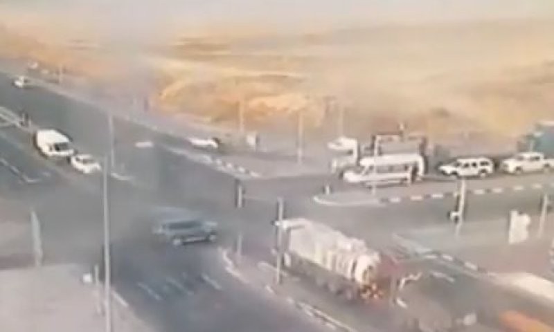 רגע לפני התאונה [צילום: יוטיוב]