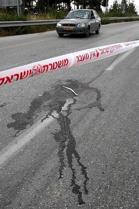 זירת התאונה [צילום: פלאש 90]