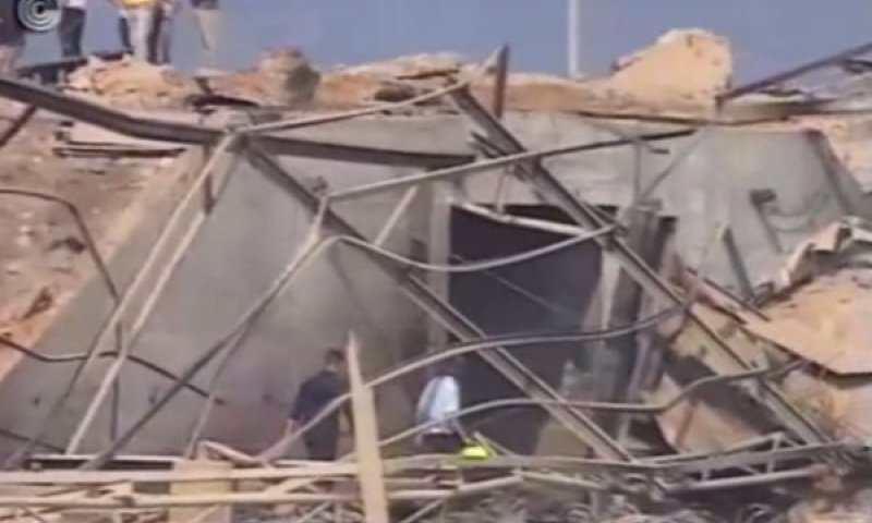 הפיצוץ באתר בשנת 1992. שני בני אדם נהרגו [צילום: הערוץ הראשון]