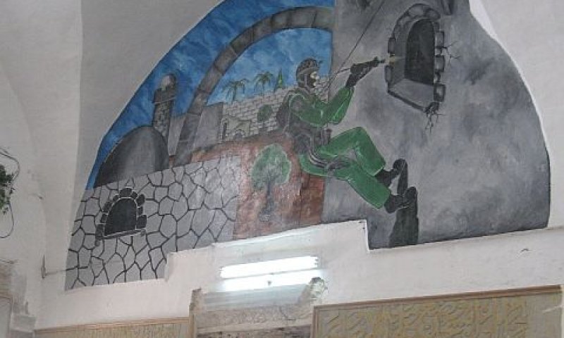 ציור קיר בבית הכנסת "אהל יצחק"