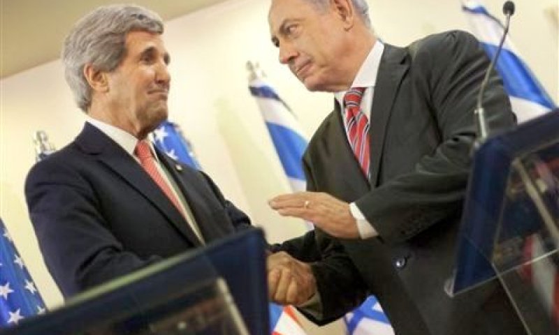 נתניהו וקרי. מוכנים לשלום היסטורי [צילום: AP]