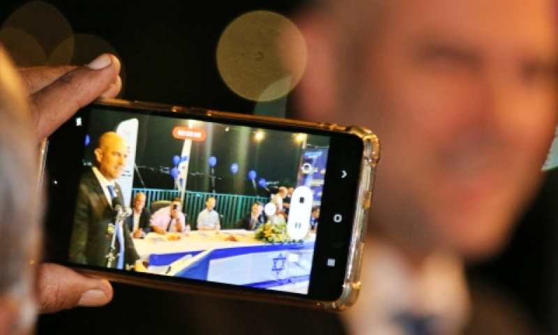 יו"ר הכנסת, אמיר אוחנה, בכנס בחירות מוניציפלי [צילום: איציק וולף]