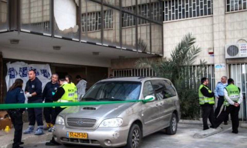 זירת הרצח בקריית חיים [צילום: פלאש 90]