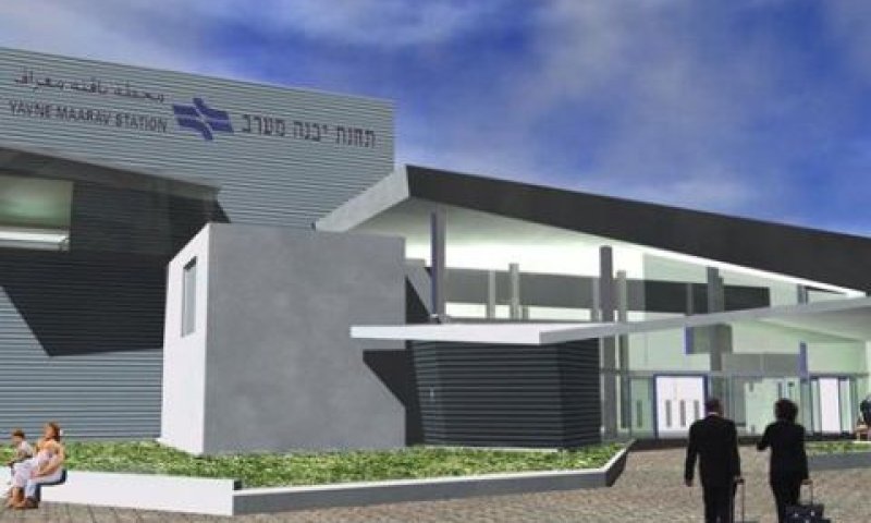 הדמיה של תחנת הרכבת יבנה מערב