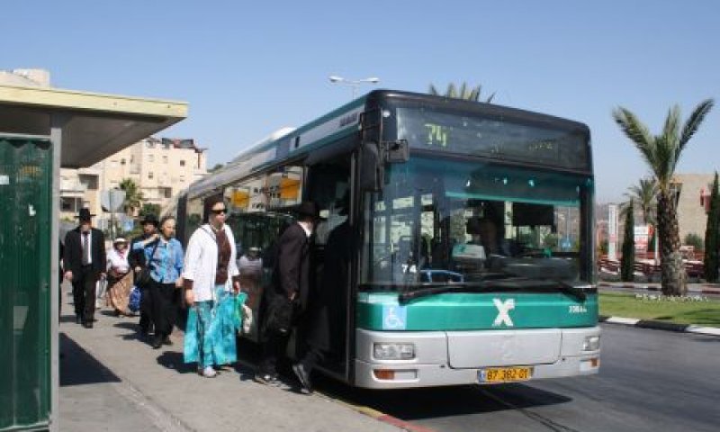 קו 74. כניסה להר נוף [צילום: אגד 02]