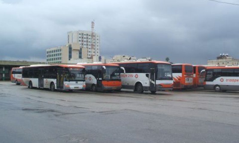 אוטובוסים בחדרה [צילום: איתמר לוין]