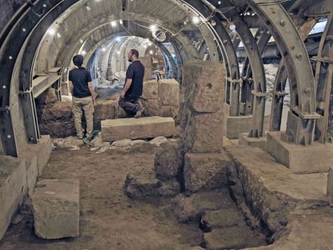 הרחוב המדורג בעיר דוד [צילום: . צילום: אמיל אלג'ם, רשות העתיקות]