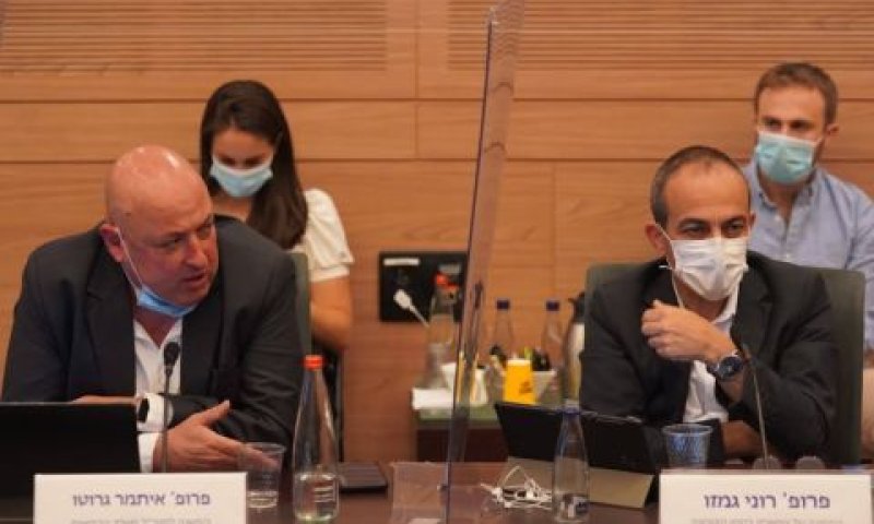 גרוטו וגמזו. לקראת הדיון הקבינט הקורונה [צילום: דוברות הכנסת]