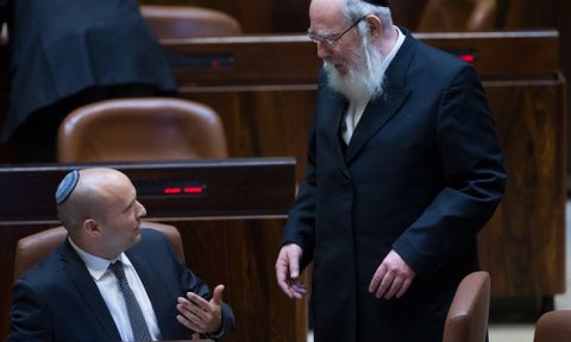 אייכלר ובנט. תמיכה כפולה [צילום: יונתן זינדל/פלאש 90]