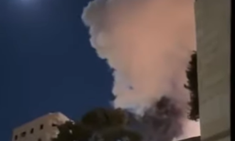 שניות אחרי פיצוץ מטען החבלה בשכם [צילום: שימוש לפי סעיף 27א]