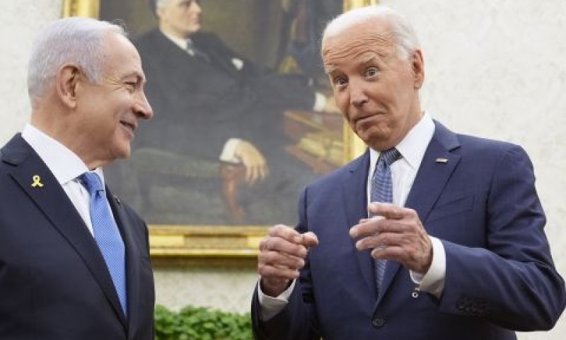 ביידן ונתניהו. ישראל הודיעה אחרי הפעולה בטהרן [צילום: סוזן וולש/AP]