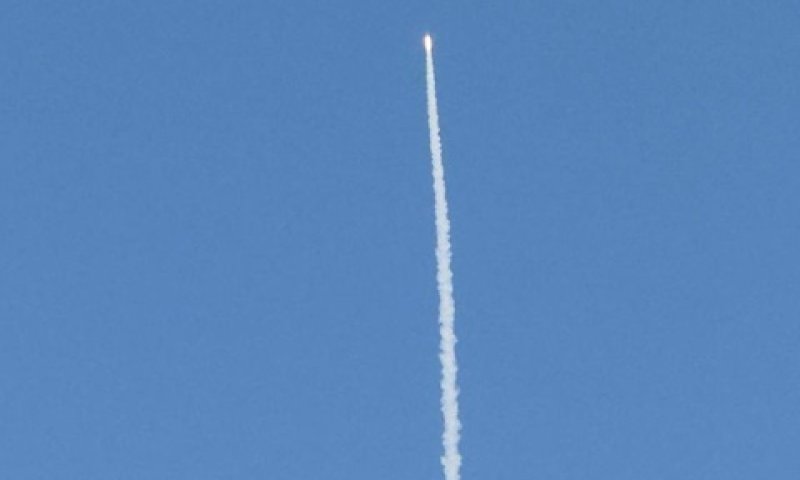 שיגור הטיל, הבוקר במרכז הארץ [צילום: דוברות משרד הביטחון]