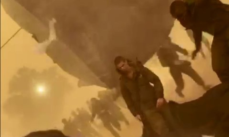 האוהל רגע לפני הפגיעה בחיילים [צילום מסך]