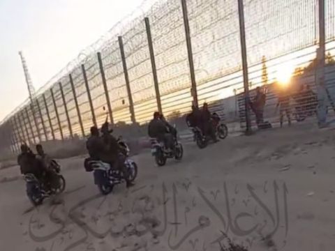מחבלים חודרים לשטח ישראל באמצעות אופנועים [צילום: שימוש לפי סעיף 27א']