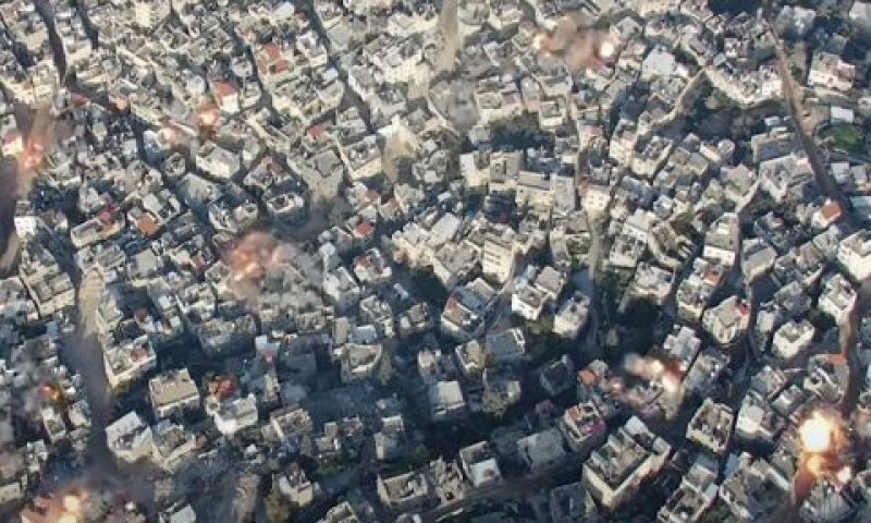 פיצוץ המבנים בג'נין [צילום: דובר צה''ל]