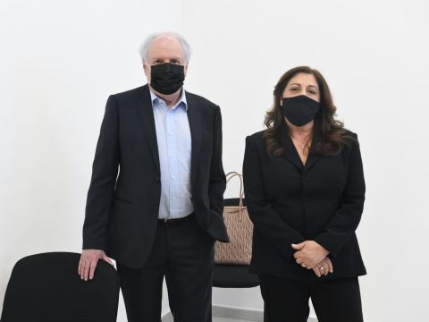 שאול ואיריס אלוביץ היום בבית המשפט [צילום: ראובן קסטרו, פלאש 90]