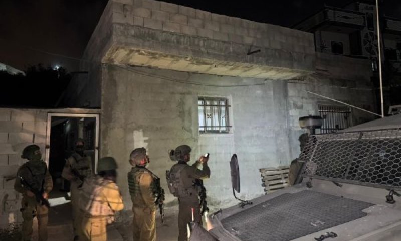 מיפוי בית המחבל לקראת הריסתו [צילום: דובר צה''ל]