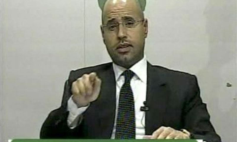 סיף אל איסלאם קדאפי [צילום: הטלוויזיה הלובית]